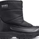 BASS OUTDOOR Women's Pull-on Boots Snow, Rain Or Cold Weather Hiking (11, Black)