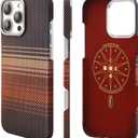Aramid Fiber Case for iPhone 16 Pro Max Compatible with Magnetic iPhone 16 Pro Max Case,Ultra Slim & Lightwight,Kevlar Aramid Weave with Caseless Feel (Sunset)