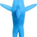 IHGYT Inflatable Shark Costume Air Blow up Jumpsuit Fancy Dress Funny Carcharias Suit for Cosplay Party (Blue)