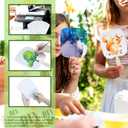 50 Piece Church Handheld Fan DIY Set, Includes Wooden Wavy Handles Craft Sticks, Blank Cardstock Paper (Not Printer-Compatible), Double-Sided Tape, Ideal for Crafting, Painting, Hand Decorati