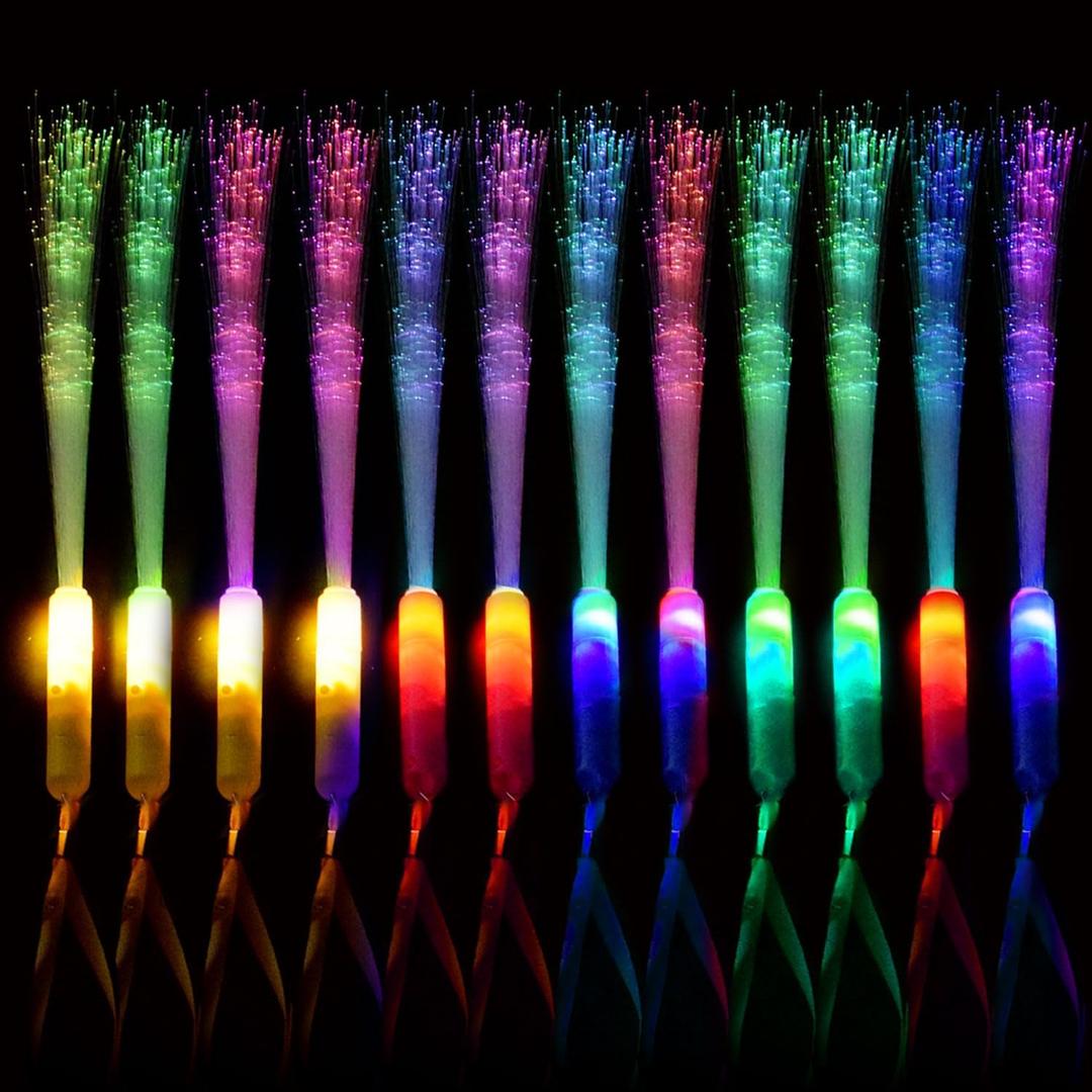 M.best 30pcs Glow Sticks Party Supplies, 3 Modes Colorful Flashing LED Light Up Glow Wands Sticks for Party Favors