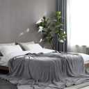 KMUSET Fleece Blanket Twin Size Grey Lightweight Throw Blanket Super Soft Cozy Microfiber Blanket Factory Shop