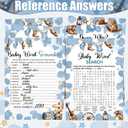 Funnymoom 426 Pcs Cowboy Baby Shower Games Set-8 Games, Includes Baby Shower Bingo, Price is Right, Guess Who, Word Scramble, Prediction and Advice, How Big is Mommy's Belly, Don't Say the Words
