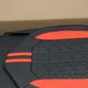 YIERTAI for Dodge RAM Seat Covers fit 2009-2025 1500HD 2010-2023 2024 2025 2500/3500HD Crew Double Quad Rebel Cab Laramie Big Long Horn Rebel Tradesman Leather(5 PCS Full Set/Black-Red)