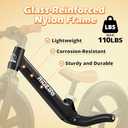 Ridego 14 Inch Balance Bike for Kids 3-6 Year Old,Lightweight Kids Bike with Adjustable Seat, Push Bicycle with Air Rubber TiresRide-on Toys Birthday Gift (Black)