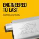 Thrush Muffler Deep Race Tone (Most Applications) Inlet 2.5 Pipe Connection Offset Outlet 2.5 Offset