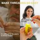 3 x 5 Pcs Automatic Needle Threader Easy Needle Threader Tool Self-Thread Guide Plastic Sewing Accessories Sewing Needle Device for Hand Stitching and Sewing Machine Quick Needle Threading