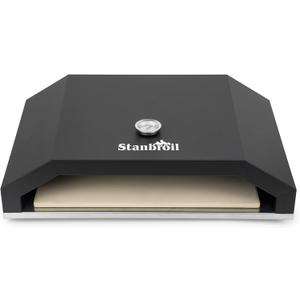 Stanbroil Outdoor Pizza Oven Pizza Maker for Blackstone 22", 28" Tabletop Griddles Cooking Station, Blackstone Flat Top Gas Grill Accessories with Temperature Gauge, 17.3 in. x 12 in. Pizza Stone