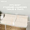 Jool Baby Serenity Soft Changing Pad + Washable Cover, Non-Slip - Fits Standard Changing Tables & Dressers (Wave Pattern, Oatmilk)
