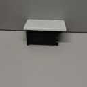 Marble Toilet Paper Holder with Shelf, 304 Stainless Steel Screw Wall Mounted, Tissue Roll Holder for Bathroom Washroom Matte Black