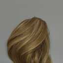 Clip on Ponytails for Women - 10 Inch Short Ponytail Extension, Straight Pony Tails Hair Extensions, Synthetic Hair Extensions Ponytail, Clip in Ponytail (Dark Blonde with Beige Blonde Highlights)