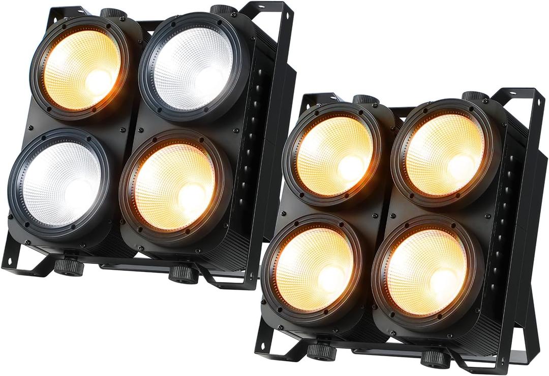 Betopper LC500 4x100W Stage Spotlight,2 in 1 COB Led Par Can Light-2 Packs