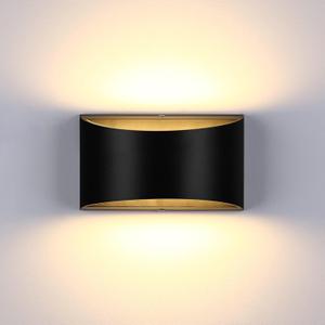 Lightess LED Wall Sconce Light Indoor Dimmable Wall Lights Modern 12W Hallway Wall Lighting for Living Room Bedroom Stair, Warm White
