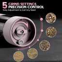 Salt and Pepper Grinder Set Birthday Gifts for Mom Automatic Battery Upgraded Larger Capacity Pink Salt Pepper Set New Apartment Gifts for Housewarming Cooking Gift