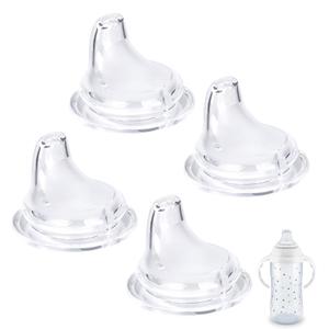 4/6 Packs Replacement Silicone Spout Compatible with NUK Learner Cup & Active Cup, Soft Transition Spout for Sippy Cups, Leak-Proof, BPA-Free, Easy to Clean Medium Flow (4 Pack)