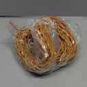 Helunsi 32.8ft Twisted Cloth Covered Wire, Gold 18/2 Cloth Covered Electrical Wire, 18 Wire Gauge 2-Conductor Fabric Covered Lamp Cord, Vintage Twisted Cloth Covered Wire, for DIY Projects (Gold)