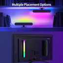 BASON LIGHTING Smart Light Bars, RGB-ICW Smart Led Lights with Music Sync, Bluetooth RGB Desk Light, Gaming Lights for PC, TV, Mood Lighting, USB Powered for Room Decoration.