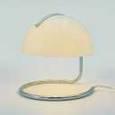 Lotus Atelier Chrome Bauhaus Light | Retro Mushroom Table Lamp for Room Aesthetic Modern Lighting for Bedroom | Mid Century Modern | Cool Retro Living Room Decor & Bedroom Decor (10.5" H x 9.5" W)