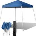 VINGLI 8x8 ft Pop Up Canopy Tent, Outdoor Foldable Portable Canopy for Camping, Patio, Easy Up Gazebo with Carry Bag Slant Legs