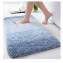 Arotive Microfiber Bathroom Rugs, Shaggy Soft and Absorbent Bath Rug, Non-Slip, Thick Plush Machine Washable Dry Bath Mats for Bathroom, Tub and Shower, 24x16, Light Blue