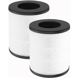 CL-6070A Replacement Filter for Cool-Living CL-6070A, Tredy TD-1300, Beaba and Tenergy Renair TAP01 Air Purifier, H13 True HEPA with Activated Carbon and Pre-filter, 2 Pack