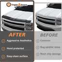 TripleAliners Hood Deflector Protector Compatible with 2014-2015 Chevy Silverado 1500 Accessories Hood Protector TPE Bug Deflector Shield Replacement