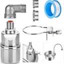 Float Valve - 1/2" 3/4" 1" Water Float Valve, 304 Stainless Steel Automatic Water Level Control Float Valve, Auto Shut Off Ball Mini Float Valve for Water Tank, Pool, Livestock Troughs (1 Pack)