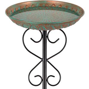 Metal Bird Bath for Outside,Garden Bird Baths for Outdoors,Standing Birdbaths & Birdfeeder with Cast Iron Bowl for Garden Patio Yard Lawn Decor