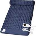 Deepsoon Heating Pad,Electric Heating Pads for Back,Neck,Moist Heating Pad for Abdomen Shoulder Knee Legs,Dry/Moist Heat&Auto Shut Off,Mother's Day Birthday for Men and Women,Navy Blue,40x20 Inch