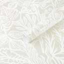 4 x Boho Peel and Stick Wallpaper Beige/White Leaf Contact Paper 17.3inx78.7in Removable Self Adhesive Bedroom Cabinet Wall Decor Vinyl Roll