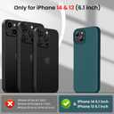 OuXul for iPhone 14 Case, iPhone 13 Case Shockproof Liquid Silicone Protective Phone Case with Soft Anti-Scratch Microfiber Lining Ultra Slim Drop Protection Phone Cover 6.1 inch(Blackish Green)