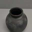 SIDUCAL Ceramic Decorative Flower Vase | 6 Inch Pottery Rustic Farmhouse | Boho | Terracotta Vase for Home Decor, Table, Living Room, Bathroom, Shelf, Mantel Decoration, Bronze