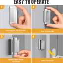 Door Reinforcement Lock Withstands 800lbs Strong Alloy Home Security Door Lock with 8 Screws, Child Safe & Easy 5-Min Install, Quick Emergency Release for Ladies, Elderly & Home Protection