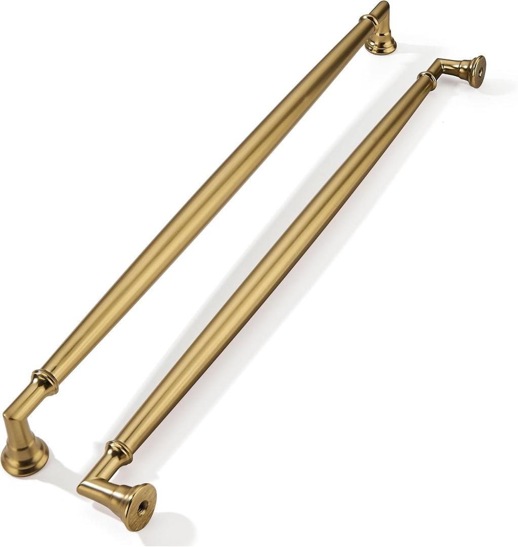 khtumeware 10 Pack 10 Inch(256mm) Champagne Bronze Cabinet Pulls Heavy Duty Soild Satin Brass Cabinet Handles Kitchen Cabinet Hardware for Cupboard Drawer Handles Dresser Pulls