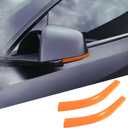 Side Mirror Trim Strip for Tesla Model 3, fit for Tesla 3 Exterior Accessories (Orange, Model 3)