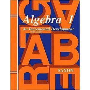 SAXON ALGEBRA 1 3rd EDITION HOME STUDY KIT GRADE 8 Text & Answer