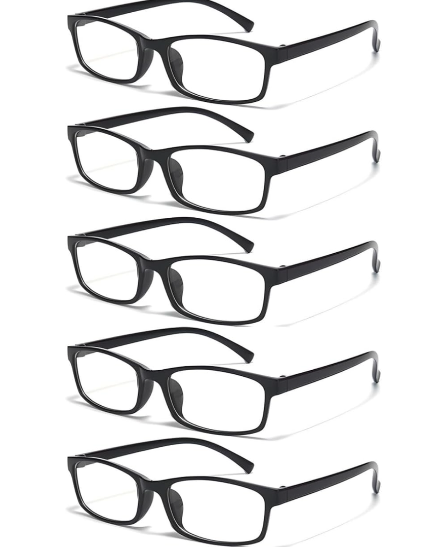 Gaoye Reading Glasses Men/Women, Eyeglasses, Blue Light Readers for Men/Women, Eye Glasses +6.0 5pack
