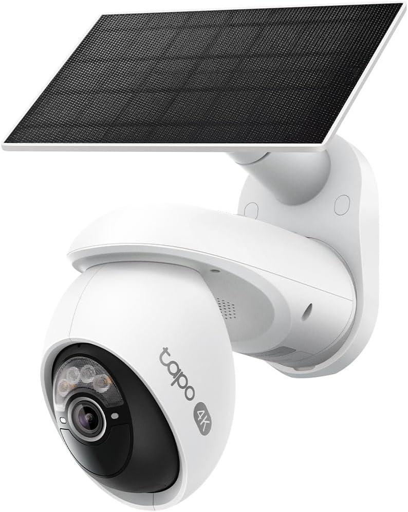 Tapo 4K Outdoor Pan/Tilt Wireless Security Camera - Battery with Solar Charging, 360 Motion Track, 24/7 Capture, Person/Vehicle Detection, Subscription-Free Local Storage or Optional Cloud, C660 KIT