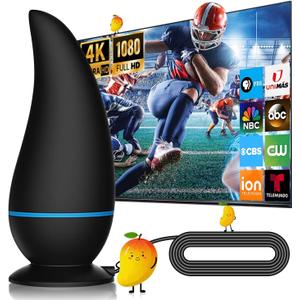 Digital TV Antenna Indoor - 8K 4K 1080P Outdoor HD Digital, 750+ Miles Range, Amplified Signal Antenna, Reception 18FT Coax Cable for Smart/Old TV & Free Local Channels