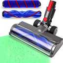2 Brushes Vacuum Head Replacement for dy.son V7 V8 V10 V11 V15For dy.son hardwood floor attachment. Tangle-Free Motorized Brush Roller with Green LED Lightdy.son cordless vacuum attachments