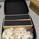 2-8 Players Games Gifts, Rummy Board Game Set, 214 Melamine Tiles, 8 Wooden Racks, Drawstring Bag, Premium Portable Case, Tile Board Games for Adults, Easter Basket Stuffers/Easter Gifts