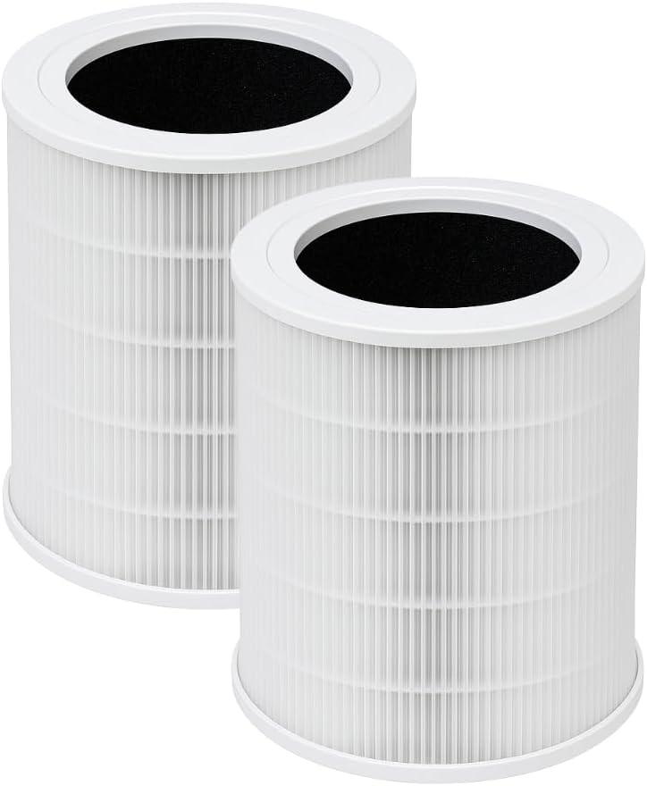 Nispira 2-Packs AP401 AP402 AP403 Filter Replacement for Dr.J, Airfire, GCZ, Dayette, JOWSET, FRESHDEW Air Purifier 3-in-1 H13 HEPA Activated Carbon