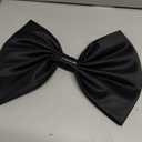 Add on Bow for Wedding Dress Decoration Detachable Satin Bowknot (Black-one Layer)