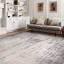 Calore Area Rugs 6×9 for Living Room/Bedroom/Dining Room, Rugs Mordern Soft Abstract Distressed，Medium Pile Carpet Floor Mat (6.5 ft x 9.8 ft (200×300cm), Gray/Beige/Grey)