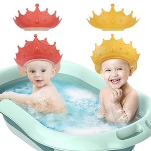 2PCS Baby Shower Cap for Kids, Adjustable Baby Hair Washing Shield Toddler Visor Hat for Eyes and Ears Protection Shampoo Cap for 0-9 Years Old Children