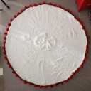 Flower Bouquet Blanket Creative Crochet Blanket for Party Housewarming Gifts White