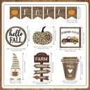 3 x Jetec 12 Pcs Thanksgiving Tiered Tray Decor Set Pumpkin Gnome Truck Wood Sign Rustic Farmhouse Decorations Autumn Table Centerpieces Harvest Decorative Tabletop Signs for Home Kitchen