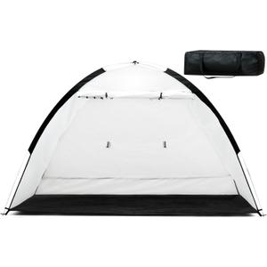 Portable Spray Paint Booth Tent: PLANTIONAL Spray Shelter with Waterproof Floor, Mesh Screen & Rear Vent, Hobby Paint Shield Tool Painting Station, Paint Tent for Spray Painting Furniture DIY, 7x4x4ft (7x4x4ft-Medium(Assembly))