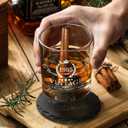 30th Birthday Gifts for Men Whiskey Glass Set - 30th Birthday Decorations, Party Supplies - 30 Year Anniversary, Bday Gifts Ideas for Him, Dad, Husband, Friends - Wood Box & Whiskey Stones & Coaster