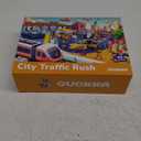 QUOKKA Giant Floor Puzzle for Kids Ages 4-6  2x3 Feet Extra-Thick 48 Pieces Toddler Puzzle Ages 3-5  City Cars Educational Activity for Boys Girls  Premium Box with Sturdy Handle & Magnetic Closure